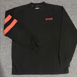 Harley-Davidson Black and Orange Long Sleeve Tee